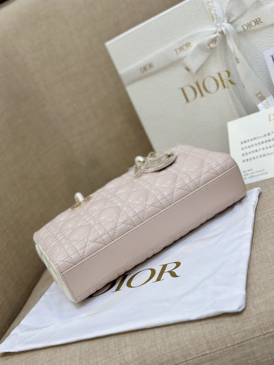 Di*r d-joy women’s handbag pink cowhide 26cm - image 6