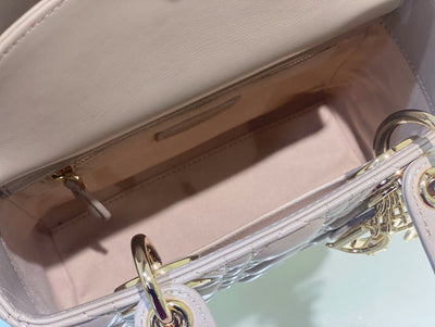 Di*r lady super light pink handbag 20cm - image 2