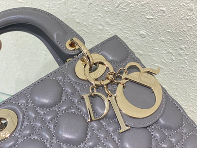 Di*r lady abc super quality gray handbag 20cm - image 3