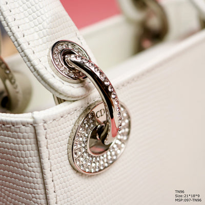 Di*r my lady white beaded handbag 21x18x9cm - image 5