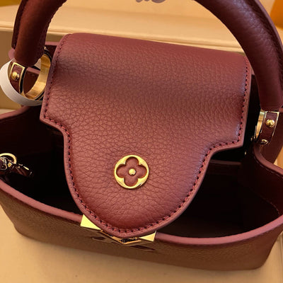 Lou*s Vuitt*n lv capucines woman’s dark red handbags 27x21x10cm - image 7