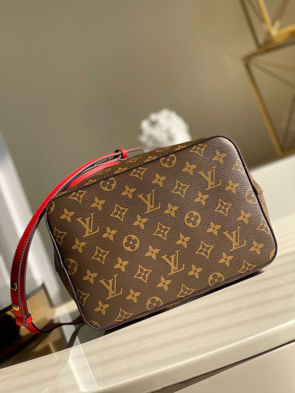 Lou*s Vuitt*n lv neonoe handle red handbags monogram 26x22x27cm - image 4