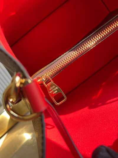 Lou*s Vuitt*n lv neonoe handle red handbags monogram 26x22x27cm - image 6