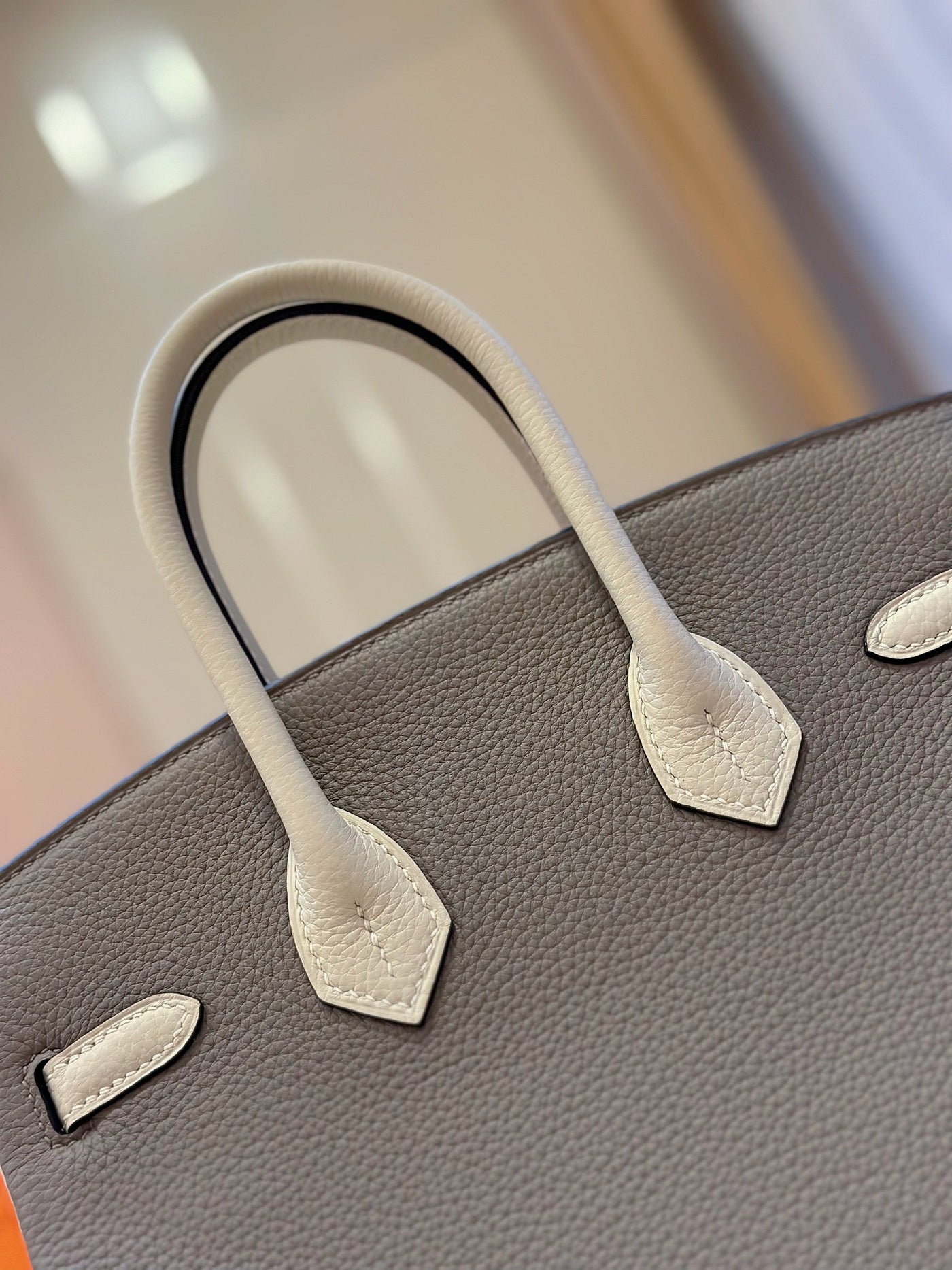 Herm*s birkin mix phw togo like auth woman’s grey handbags 25cm - image 3