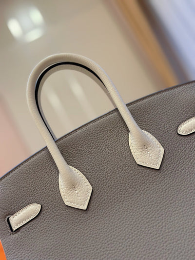 Herm*s birkin mix phw togo like auth woman’s grey handbags 25cm - image 3