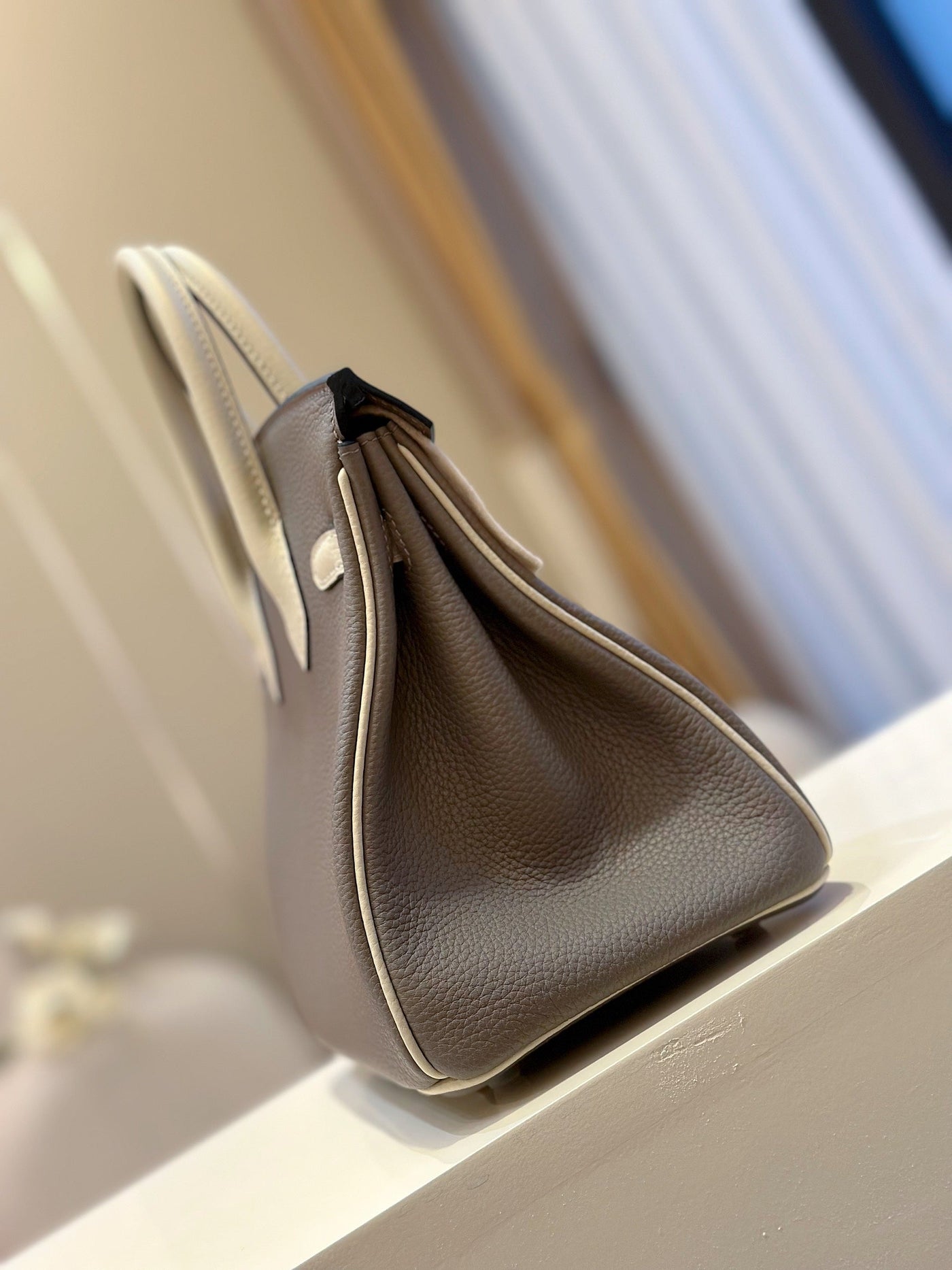 Herm*s birkin mix phw togo like auth woman’s grey handbags 25cm - image 5