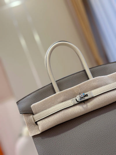 Herm*s birkin mix phw togo like auth woman’s grey handbags 25cm - image 6