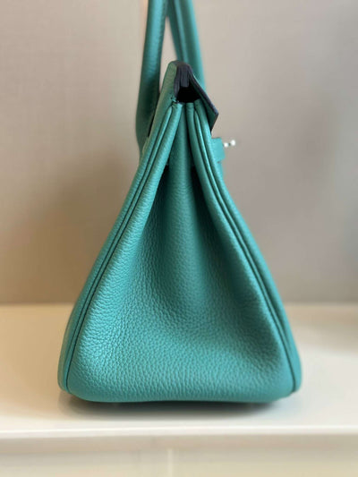 Herm*s birkin phw da togo ocean blue handbags 25cm - image 4