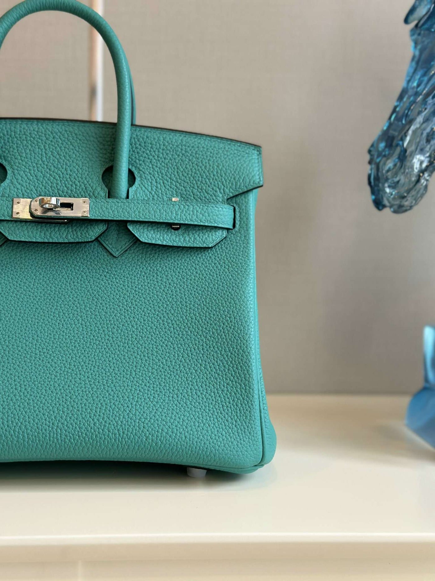 Herm*s birkin phw da togo ocean blue handbags 25cm - image 5