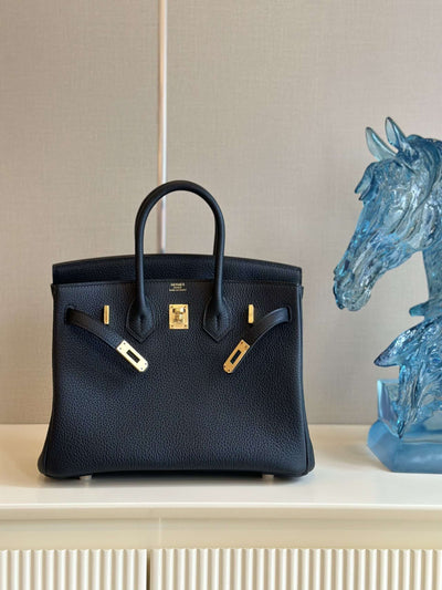 Herm*s birkin phw da togo black with silver handbags 25cm - image 2
