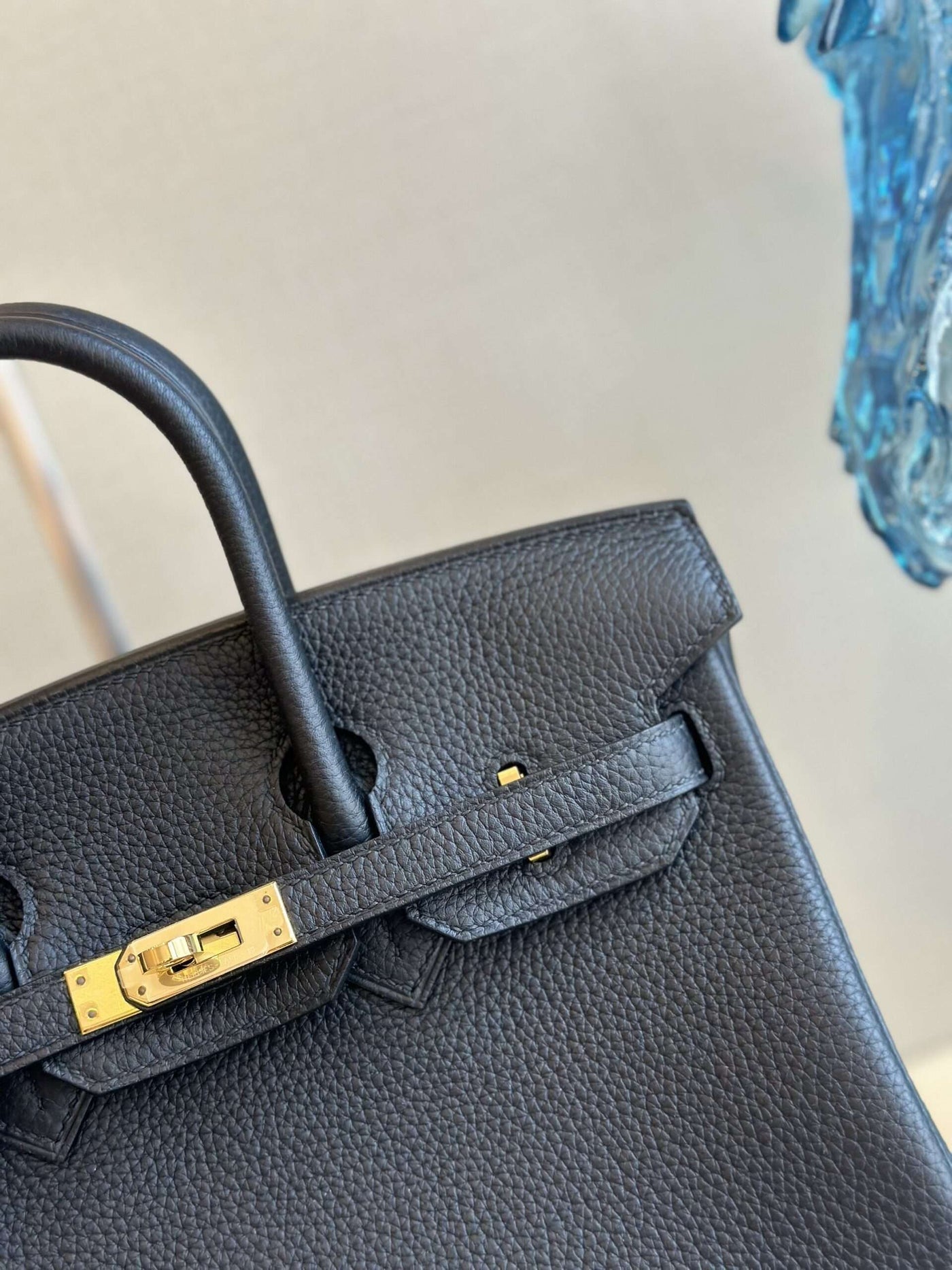 Herm*s birkin phw da togo black with silver handbags 25cm - image 4