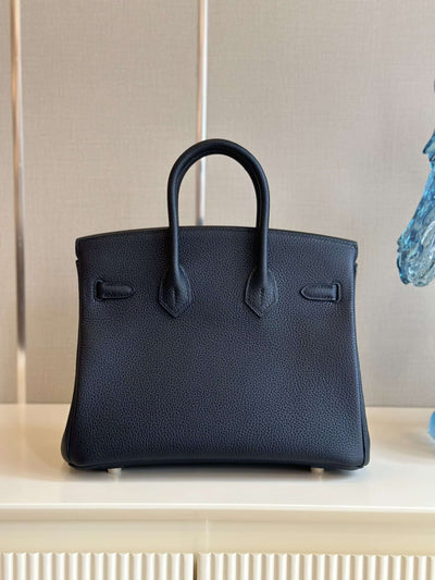 Herm*s birkin phw da togo black with silver handbags 25cm - image 5