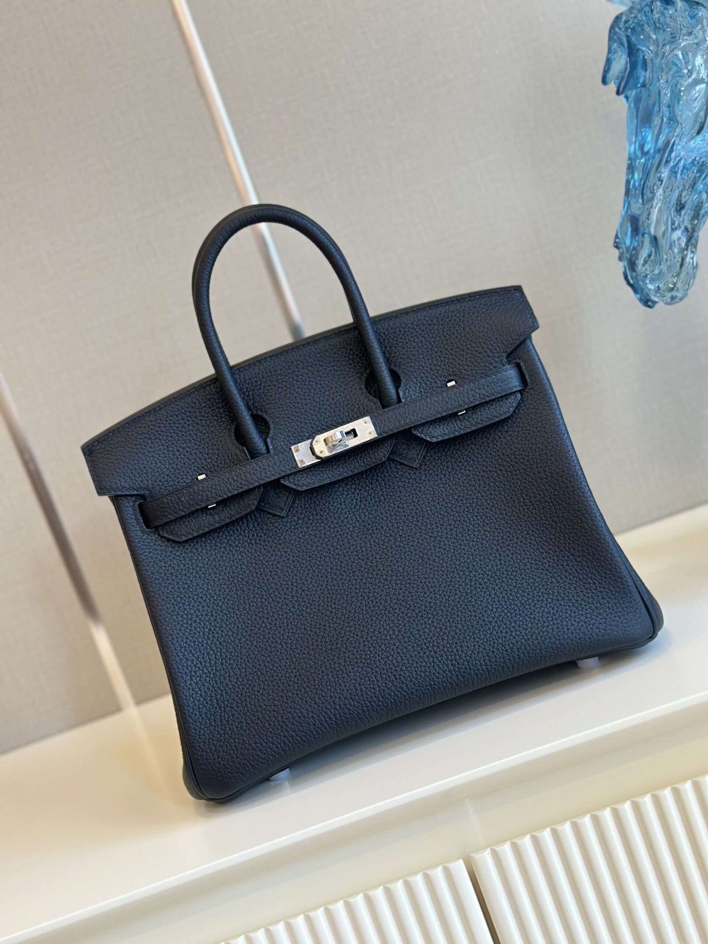Herm*s birkin phw handbags dark blue 25cm - image 2
