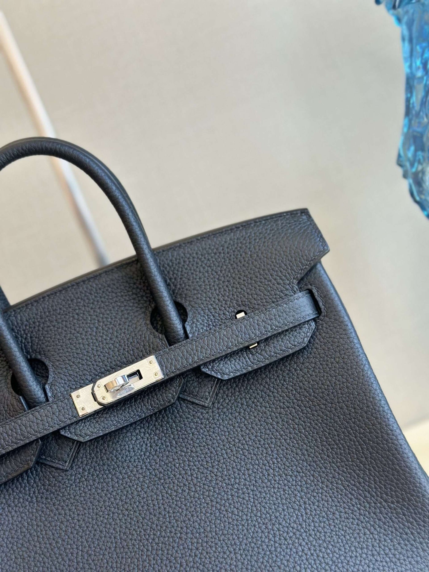 Herm*s birkin phw handbags dark blue 25cm - image 4