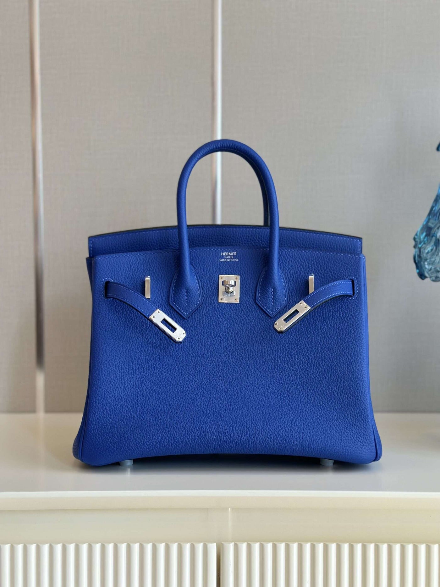 Herm*s birkin phw woman’s da togo blue like auth handbags 25cm - image 2