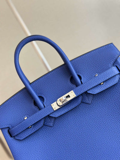 Herm*s birkin phw woman’s da togo blue like auth handbags 25cm - image 4