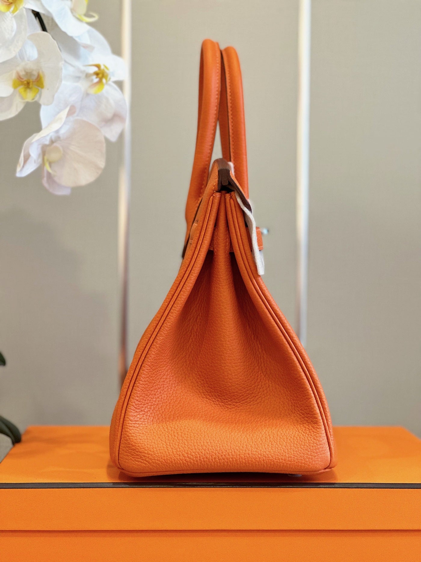 Herm*s woman’s birkin phw togo orange replica handbags 30cm - image 5