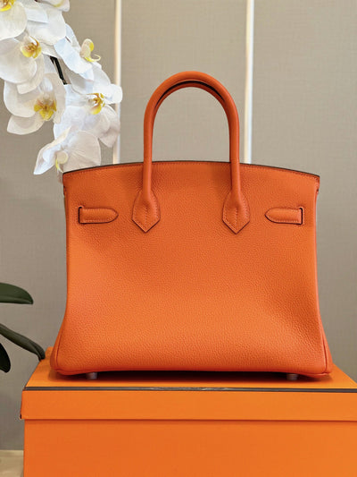 Herm*s woman’s birkin phw togo orange replica handbags 30cm - image 7