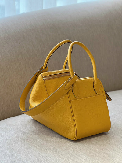 Herm*s lindy woman’s yellow leather handbags size 26cm - image 3