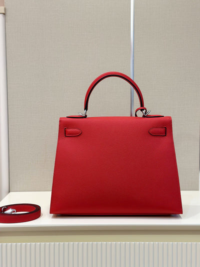Herm*s kelly da epsom like auth red woman’s handbags 28cm - image 3