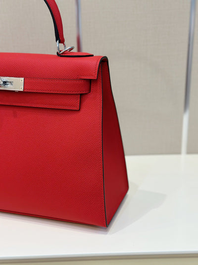 Herm*s kelly da epsom like auth red woman’s handbags 28cm - image 5