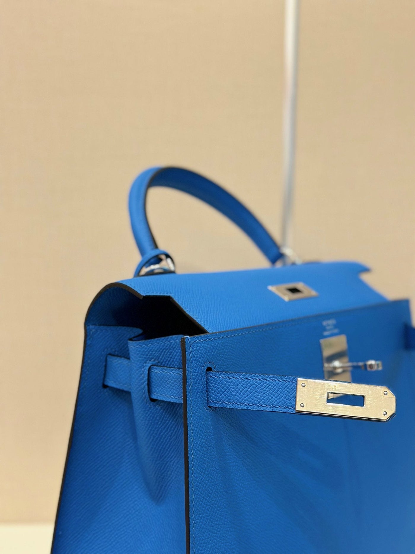 Herm*s kelly da epsom like auth blue handle lock pattern handbags 28cm - image 5