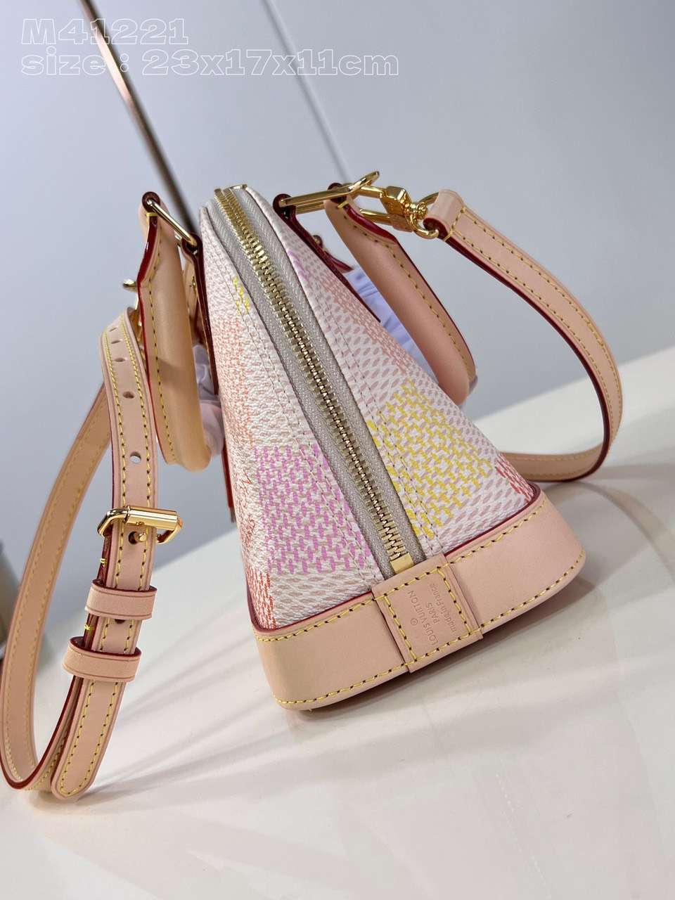 Lou*s Vuitt*n lv alma bb woman’s like auth pink handbags 23cm - image 3