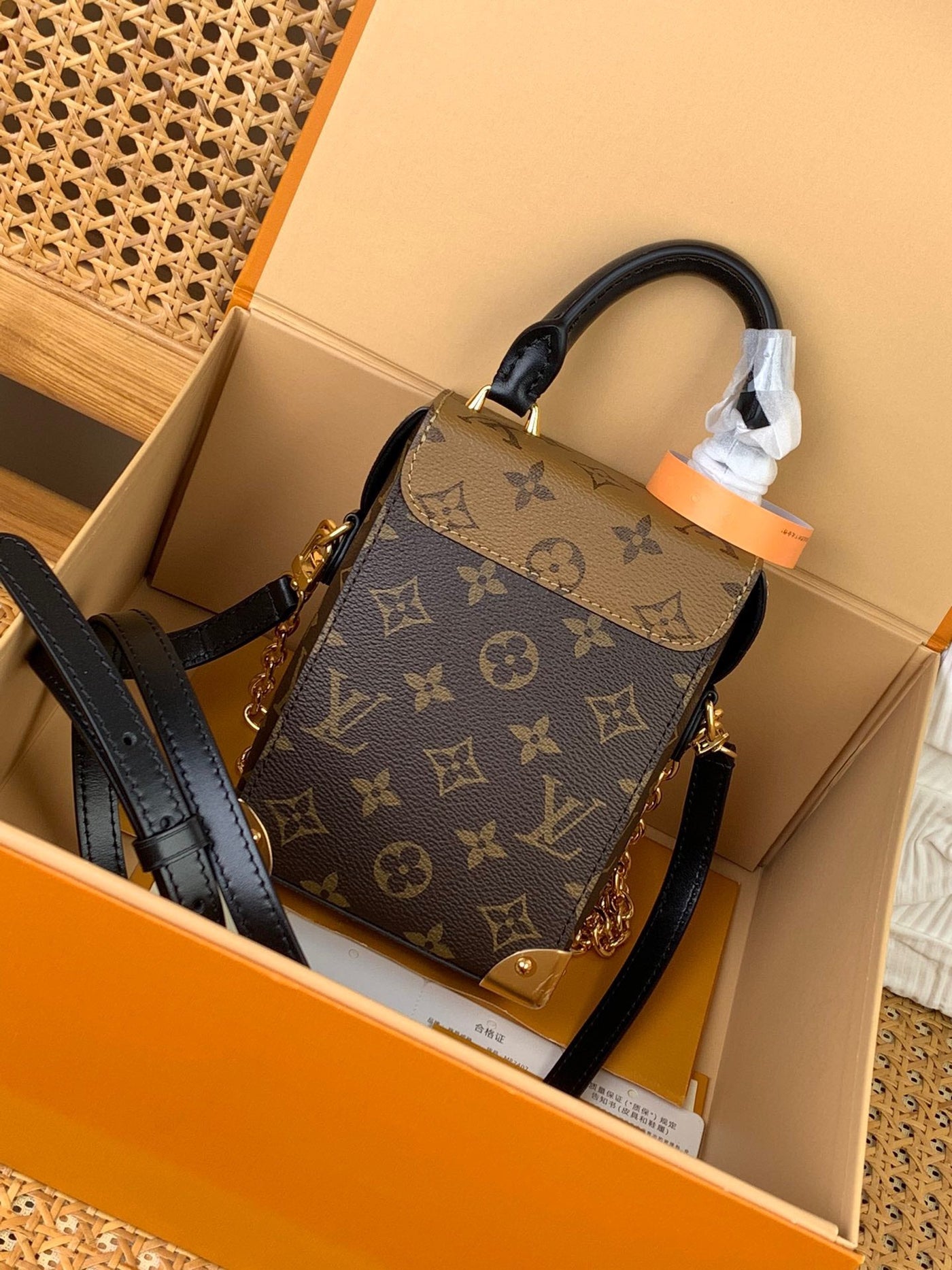 Lou*s Vuitt*n lv camera box monogram like auth handbags 12.5×17.6x6cm - image 9