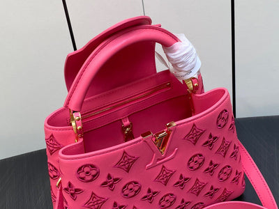 Lou*s Vuitt*n lv capucines bb handbags pink 27x18x9cm - image 4