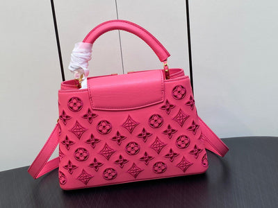 Lou*s Vuitt*n lv capucines bb handbags pink 27x18x9cm - image 5