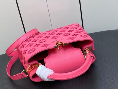 Lou*s Vuitt*n lv capucines bb handbags pink 27x18x9cm - image 7