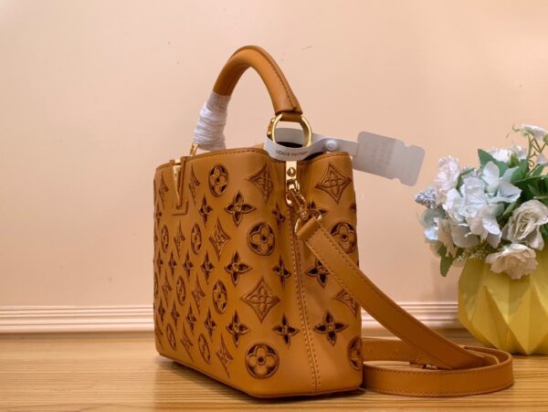 Lou*s Vuitt*n lv capucines bb brown raised pattern handbags 27x18x9cm - image 3