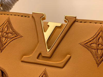 Lou*s Vuitt*n lv capucines bb brown raised pattern handbags 27x18x9cm - image 4