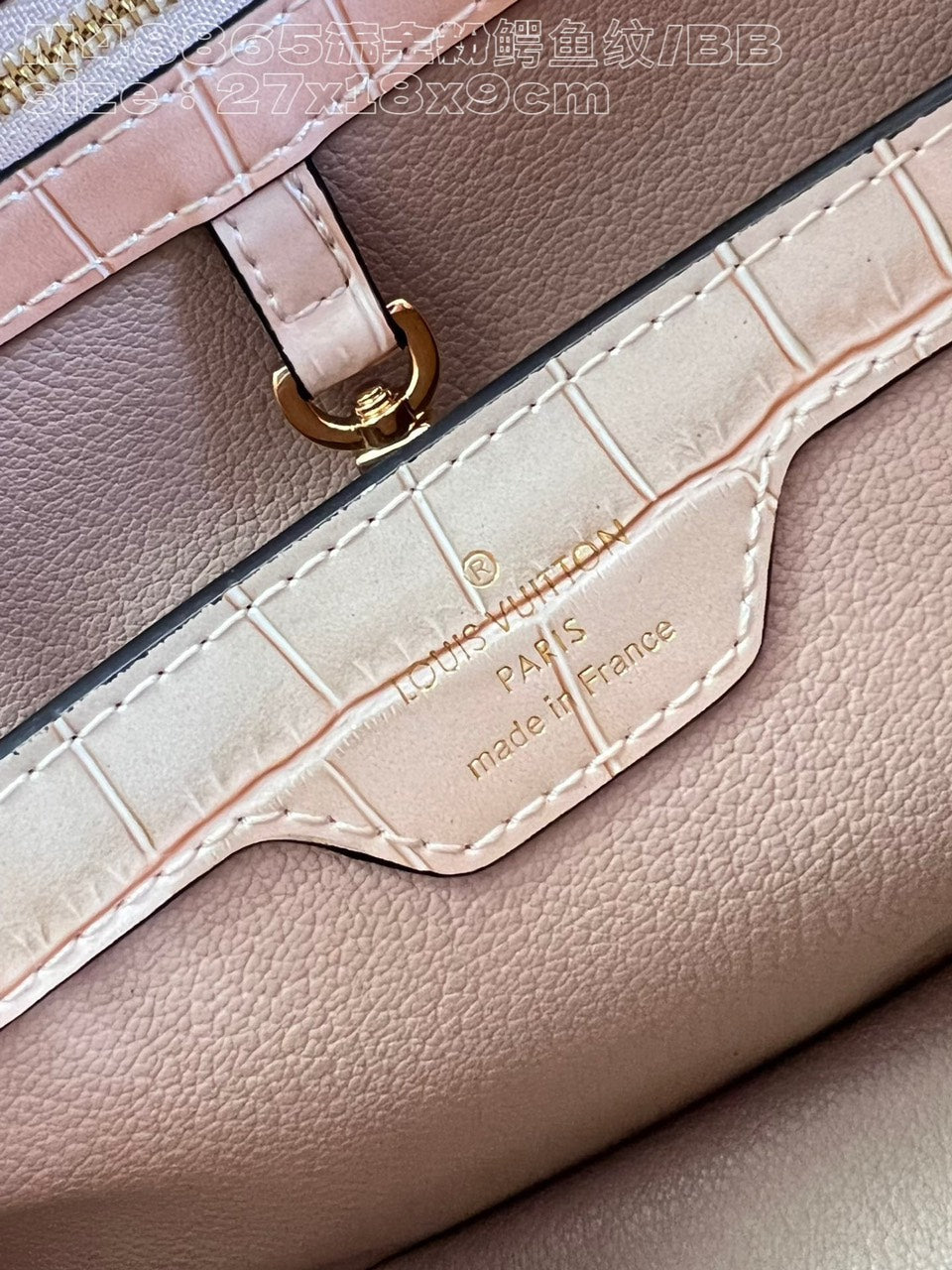Lou*s Vuitt*n lv capucines bb like auth crocodile leather pink handbags 27cm - image 8