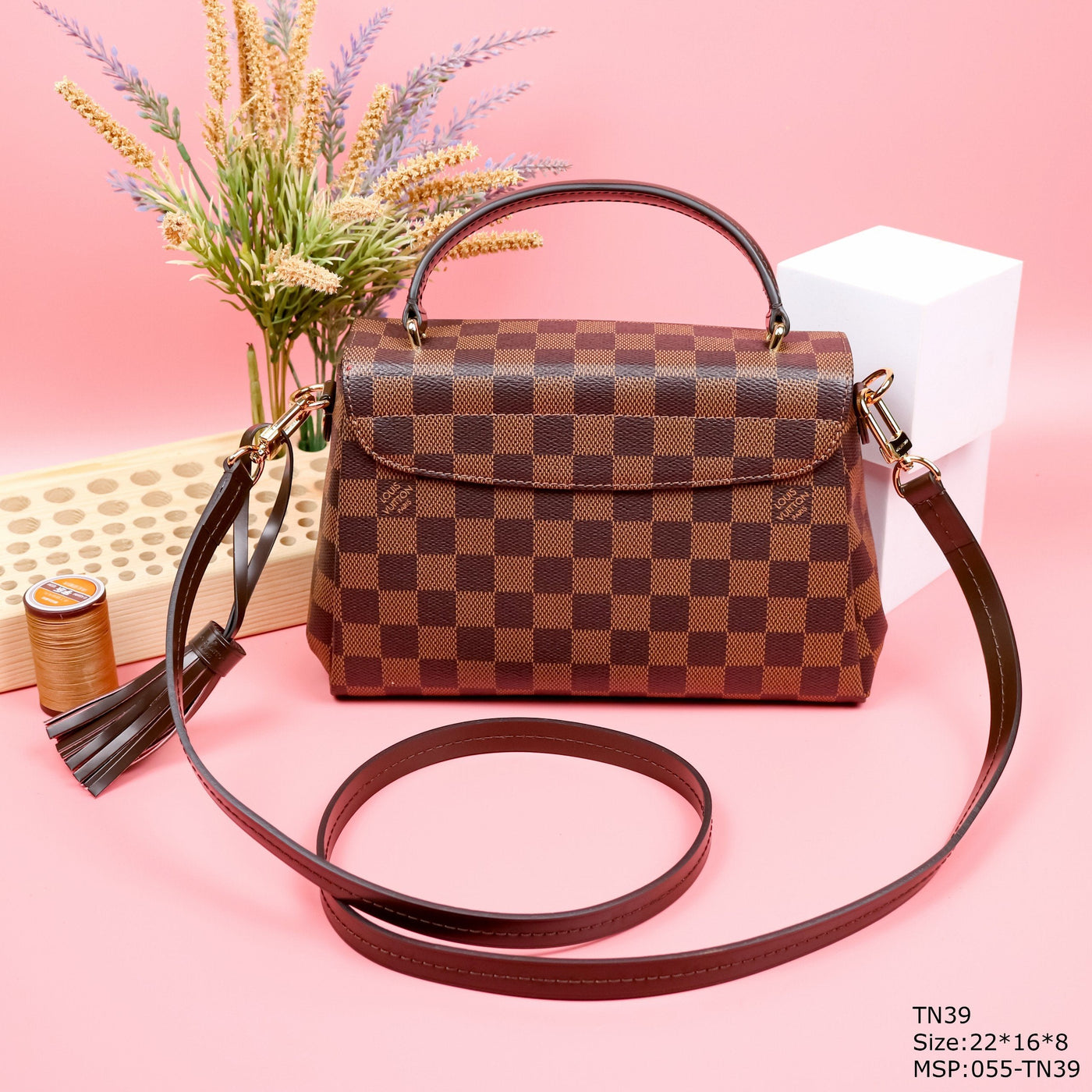 Lou*s Vuitt*n lv croisette replica handbags caro pattern 22x16x8cm - image 5