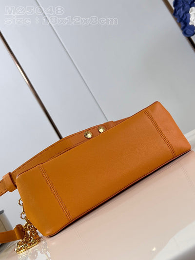 Lou*s Vuitt*n lv dauphine soft orange like auth handbags 18x12x8cm - image 3