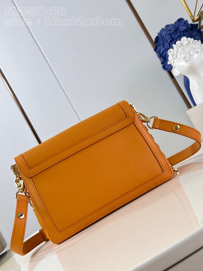 Lou*s Vuitt*n lv dauphine soft orange like auth handbags 18x12x8cm - image 4