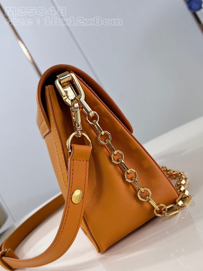 Lou*s Vuitt*n lv dauphine soft orange like auth handbags 18x12x8cm - image 5