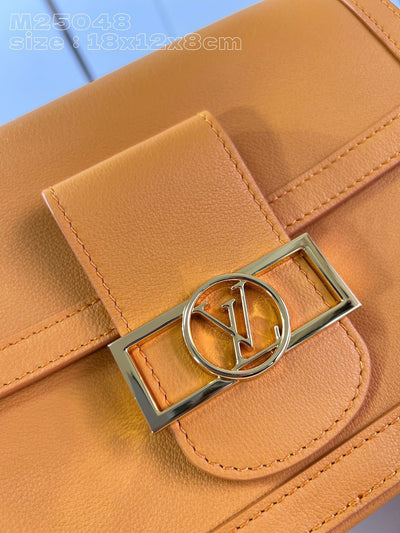 Lou*s Vuitt*n lv dauphine soft orange like auth handbags 18x12x8cm - image 7