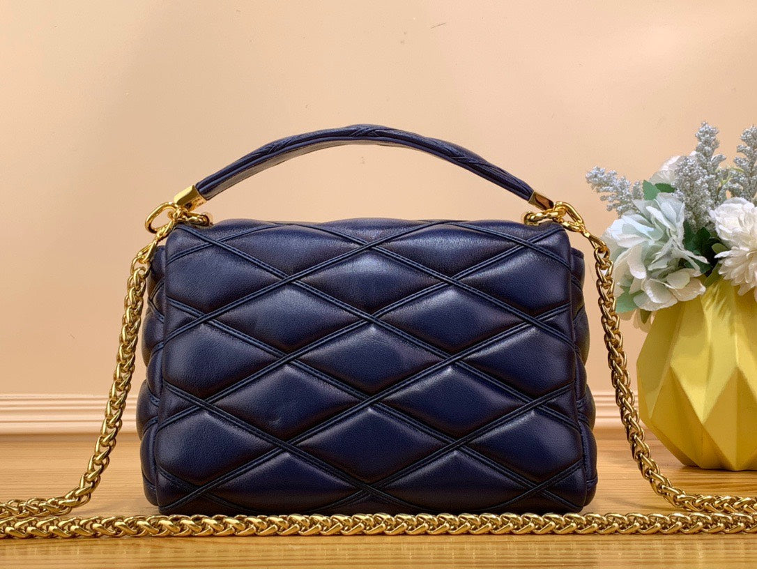 Lou*s Vuitt*n lv go-14 handbags dark blue 23cm - image 6
