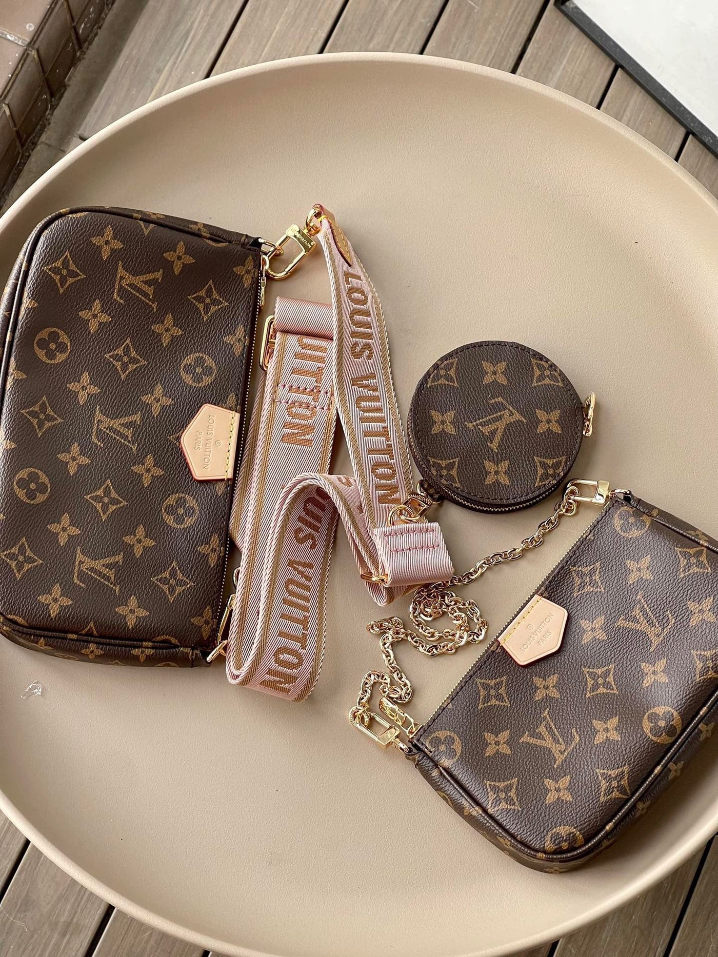 Lou*s Vuitt*n lv multi pochette handle monogram handbags 24x16x6cm - image 6