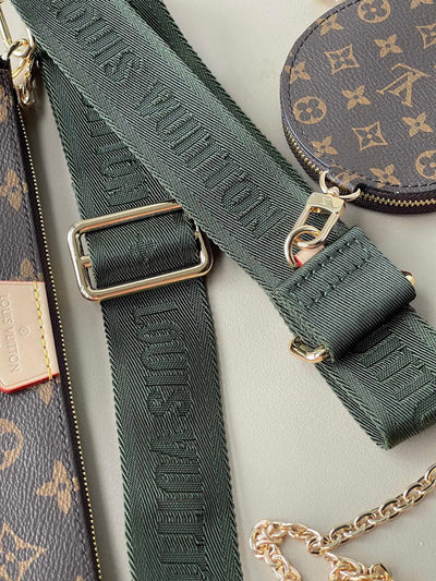 Lou*s Vuitt*n lv multi pochette handle fabric green handbags monogram 24x16x6cm - image 3