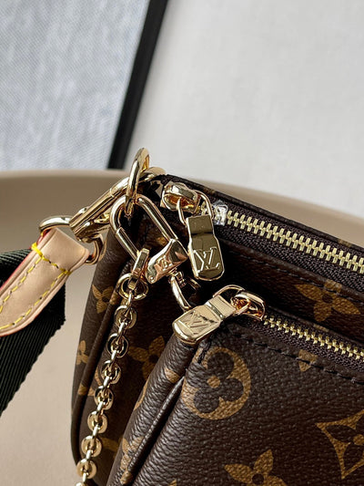 Lou*s Vuitt*n lv multi pochette handle fabric green handbags monogram 24x16x6cm - image 4