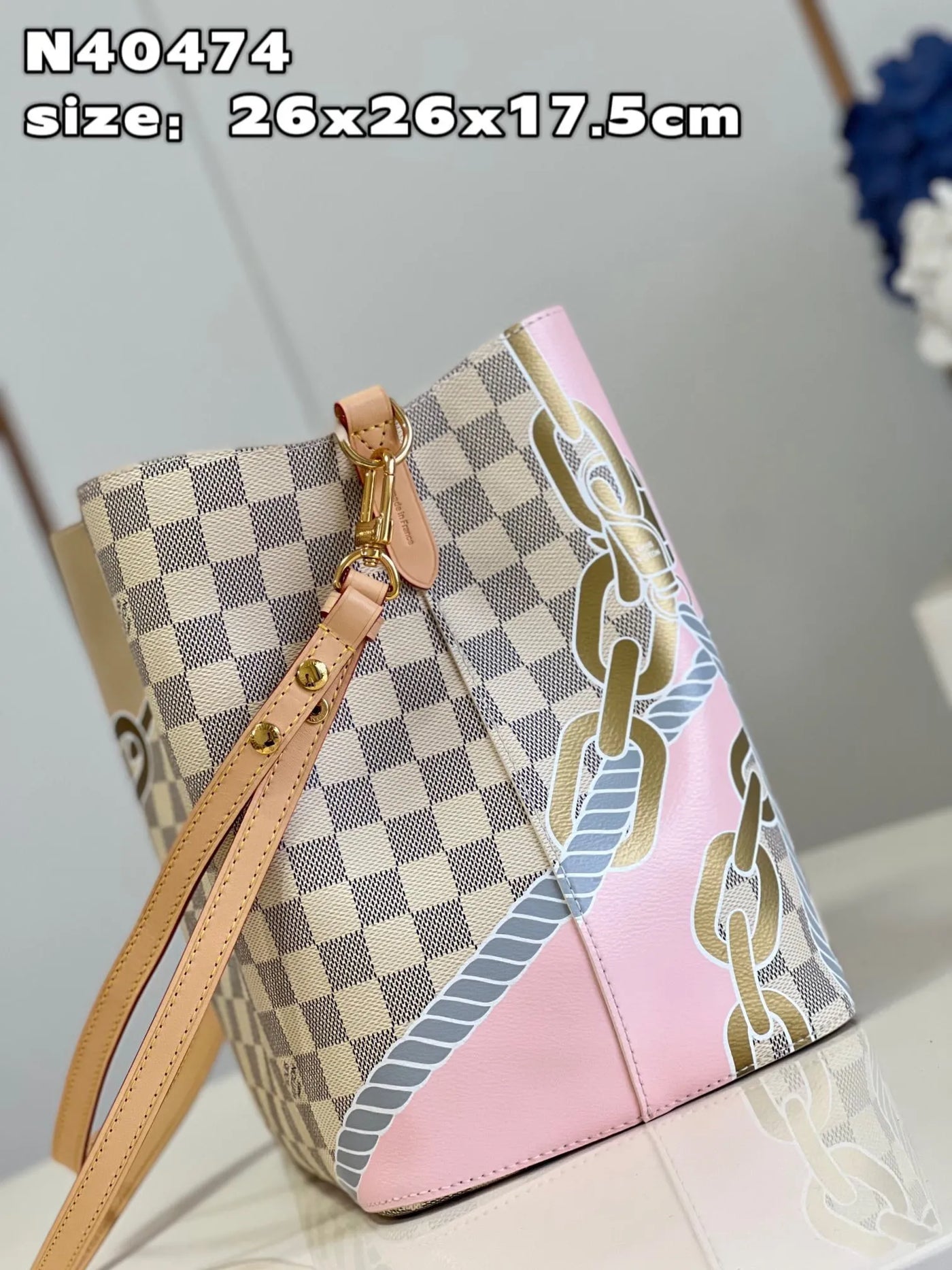 Lou*s Vuitt*n lv neonoe bb lock pattern like auth handbags 26cm - image 8