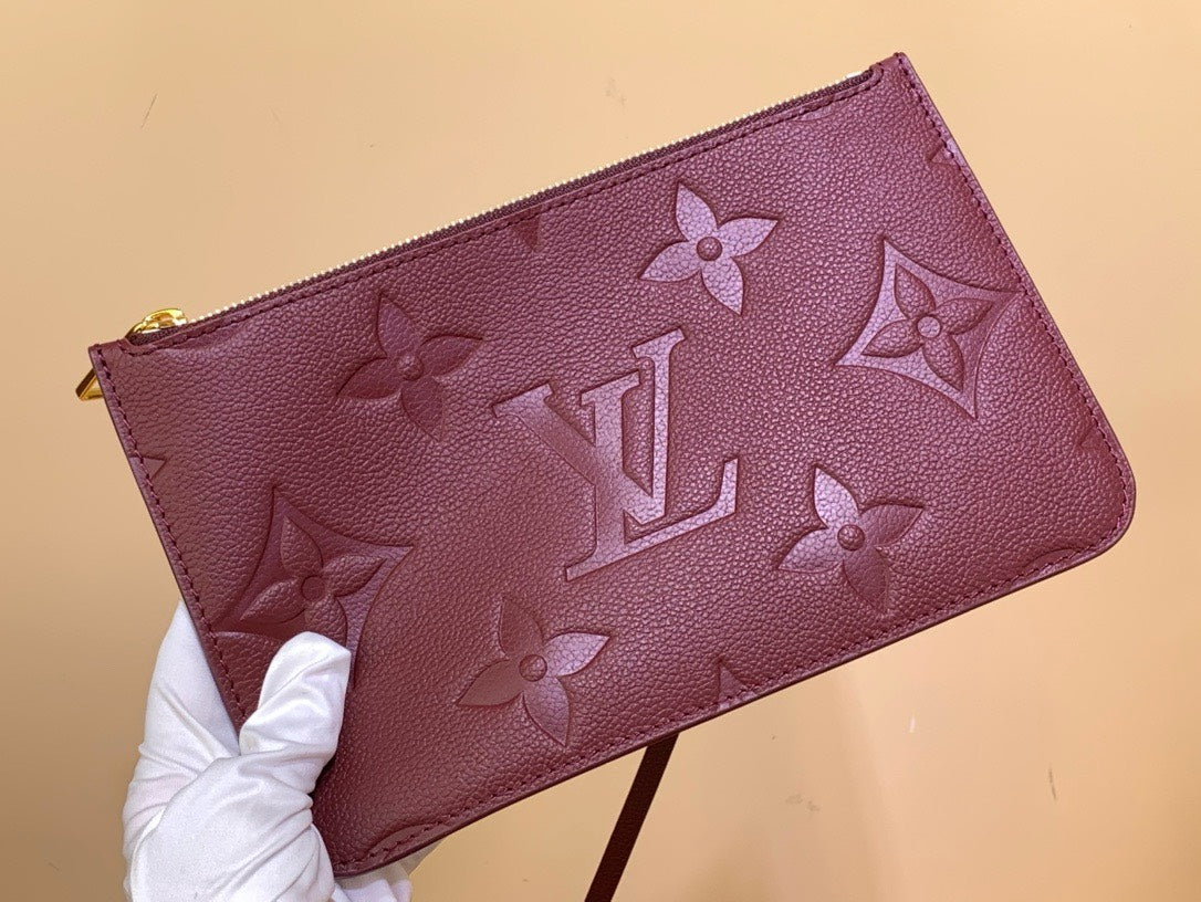 Lou*s Vuitt*n lv never full plum red handbags 32x29x17cm - image 6