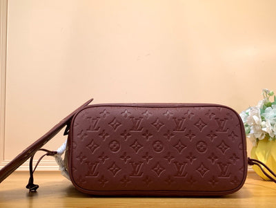 Lou*s Vuitt*n lv never full plum red handbags 32x29x17cm - image 7