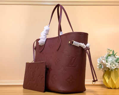 Lou*s Vuitt*n lv never full plum red handbags 32x29x17cm - image 8