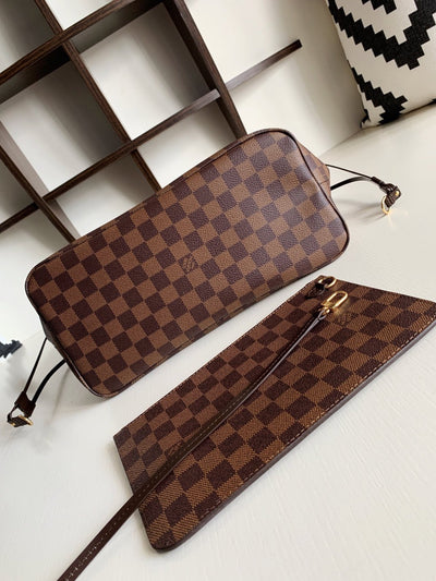 Lou*s Vuitt*n lv neverfull checkered pattern handbags 32x29x17cm - image 2