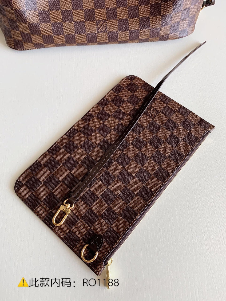 Lou*s Vuitt*n lv neverfull checkered pattern handbags 32x29x17cm - image 4