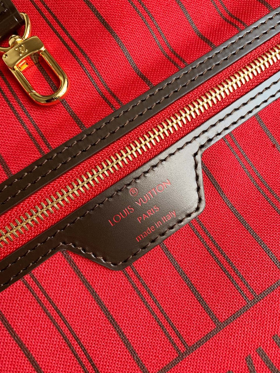 Lou*s Vuitt*n lv neverfull checkered pattern handbags 32x29x17cm - image 5